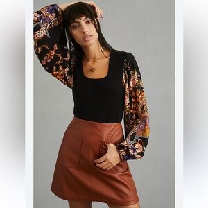 Anthropologie Blank London Long Sleeve Peasant Top